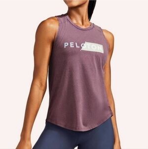 Peloton Studio Purple Scoop Graphic Logo Tank Top